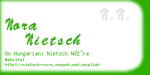 nora nietsch business card